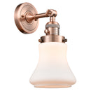 Bellmont Sconce shown in the Antique Copper finish with a Matte White shade