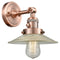 Halophane Sconce shown in the Antique Copper finish with a Clear Halophane shade