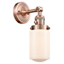 Dover Sconce shown in the Antique Copper finish with a Matte White shade