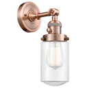 Dover Sconce shown in the Antique Copper finish with a Clear shade