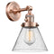 Cone Sconce shown in the Antique Copper finish with a Seedy shade