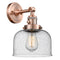 Bell Sconce shown in the Antique Copper finish with a Seedy shade