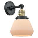 Fulton Sconce shown in the Black Antique Brass finish with a Matte White shade