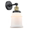 Canton Sconce shown in the Black Antique Brass finish with a Matte White shade