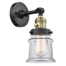 Canton Sconce shown in the Black Antique Brass finish with a Clear shade