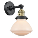 Olean Sconce shown in the Black Antique Brass finish with a Matte White shade