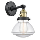 Olean Sconce shown in the Black Antique Brass finish with a Clear shade