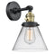 Cone Sconce shown in the Black Antique Brass finish with a Clear shade