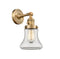 Innovations Lighting Bellmont 1-100 watt 6.5 inch Brushed Brass Sconce with Clear glass and Solid Brass 180 Degree Adjustable Swivel With Engraved Cast Cup Includes a "High-Low-Off" Switch. 203SWBBG192