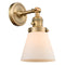 Cone Sconce shown in the Brushed Brass finish with a Matte White shade