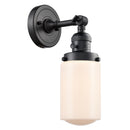 Dover Sconce shown in the Matte Black finish with a Matte White shade