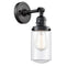 Dover Sconce shown in the Matte Black finish with a Clear shade