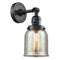 Bell Sconce shown in the Matte Black finish with a Silver Plated Mercury shade