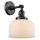 Bell Sconce shown in the Matte Black finish with a Matte White shade