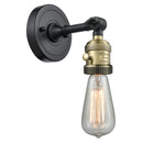 Bare Bulb Sconce shown in the Black Antique Brass finish