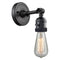 Bare Bulb Sconce shown in the Matte Black finish