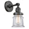 Canton Sconce shown in the Oil Rubbed Bronze finish with a Clear shade