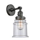 Innovations Lighting Canton 1-100 watt 6.5 inch Oil Rubbed Bronze Sconce with Seedy glass and Solid Brass 180 Degree Adjustable Swivel With Engraved Cast Cup Includes a "High-Low-Off" Switch. 203SWOBG184