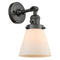 Cone Sconce shown in the Oil Rubbed Bronze finish with a Matte White shade