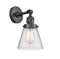 Innovations Lighting Small Cone 1-100 watt 6 inch Oil Rubbed Bronze Sconce with Seedy glass and Solid Brass 180 Degree Adjustable Swivel With Engraved Cast Cup Includes a "High-Low-Off" Switch. 203SWOBG64