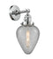 Innovations Lighting Geneseo 1-100 watt 6.5 inch Polished Chrome Sconce with Clear Crackle glass and Solid Brass 180 Degree Adjustable Swivel With Engraved Cast Cup Includes a "High-Low-Off" Switch. 203SWPCG165