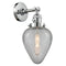 Geneseo Sconce shown in the Polished Chrome finish with a Clear Crackled shade