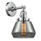 Fulton Sconce shown in the Polished Chrome finish with a Plated Smoke shade