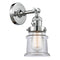 Canton Sconce shown in the Polished Chrome finish with a Clear shade