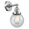 Beacon Sconce shown in the Polished Chrome finish with a Seedy shade