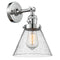 Cone Sconce shown in the Polished Chrome finish with a Seedy shade