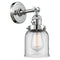 Bell Sconce shown in the Polished Chrome finish with a Clear shade