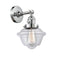 Innovations Lighting Small Oxford 1-100 watt 8 inch Polished Chrome Sconce with Clear glass and Solid Brass 180 Degree Adjustable Swivel With Engraved Cast Cup Includes a "High-Low-Off" Switch. 203SWPCG532