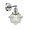 Innovations Lighting Small Oxford 1-100 watt 8 inch Polished Chrome Sconce with Seedy glass and Solid Brass 180 Degree Adjustable Swivel With Engraved Cast Cup Includes a "High-Low-Off" Switch. 203SWPCG534