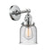 Innovations Lighting Small Bell 1-100 watt 5 inch Polished Chrome Sconce with Seedy glass and Solid Brass 180 Degree Adjustable Swivel With Engraved Cast Cup Includes a "High-Low-Off" Switch. 203SWPCG54