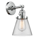 Cone Sconce shown in the Polished Chrome finish with a Clear shade