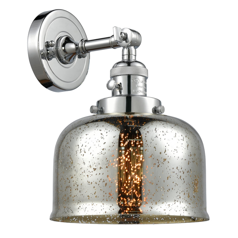 Bell Sconce shown in the Polished Chrome finish with a Silver Plated Mercury shade