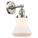 Bellmont Sconce shown in the Polished Nickel finish with a Matte White shade