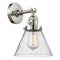 Innovations Lighting Large Cone 1-100 watt 8" Polished Nickel Sconce with Seedy glass and Solid Brass 180 Degree Adjustable Swivel with Engraved Cast Cup Includes a "High-Low-Off" Switch. 203SW-PN-G44