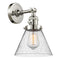 Cone Sconce shown in the Polished Nickel finish with a Seedy shade