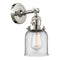 Bell Sconce shown in the Polished Nickel finish with a Clear shade