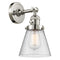 Cone Sconce shown in the Polished Nickel finish with a Seedy shade