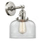 Bell Sconce shown in the Polished Nickel finish with a Clear shade