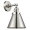 Appalachian Sconce shown in the Polished Nickel finish with a Polished Nickel shade