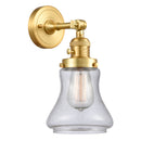 Bellmont Sconce shown in the Satin Gold finish with a Seedy shade