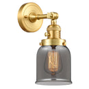 Bell Sconce shown in the Satin Gold finish with a Plated Smoke shade