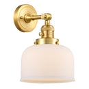 Bell Sconce shown in the Satin Gold finish with a Matte White shade