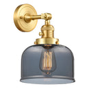 Bell Sconce shown in the Satin Gold finish with a Plated Smoke shade