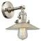 Halophane Sconce shown in the Brushed Satin Nickel finish with a Clear Halophane shade