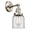Bell Sconce shown in the Brushed Satin Nickel finish with a Clear shade