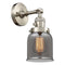 Bell Sconce shown in the Brushed Satin Nickel finish with a Plated Smoke shade